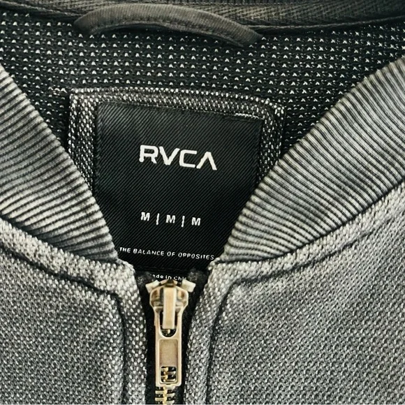 RVCA Charcoal Black Zip-Up Jacket - Picture 3 of 4